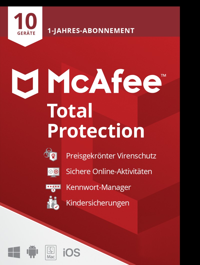 McAfee Total Protection (10 Device -1 Year) ESD 1 McAfee Total Protection (10 Device -1 Year) ESD