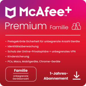 McAfee+ Premium Family Security (6 Users - 1 Year) ESD
