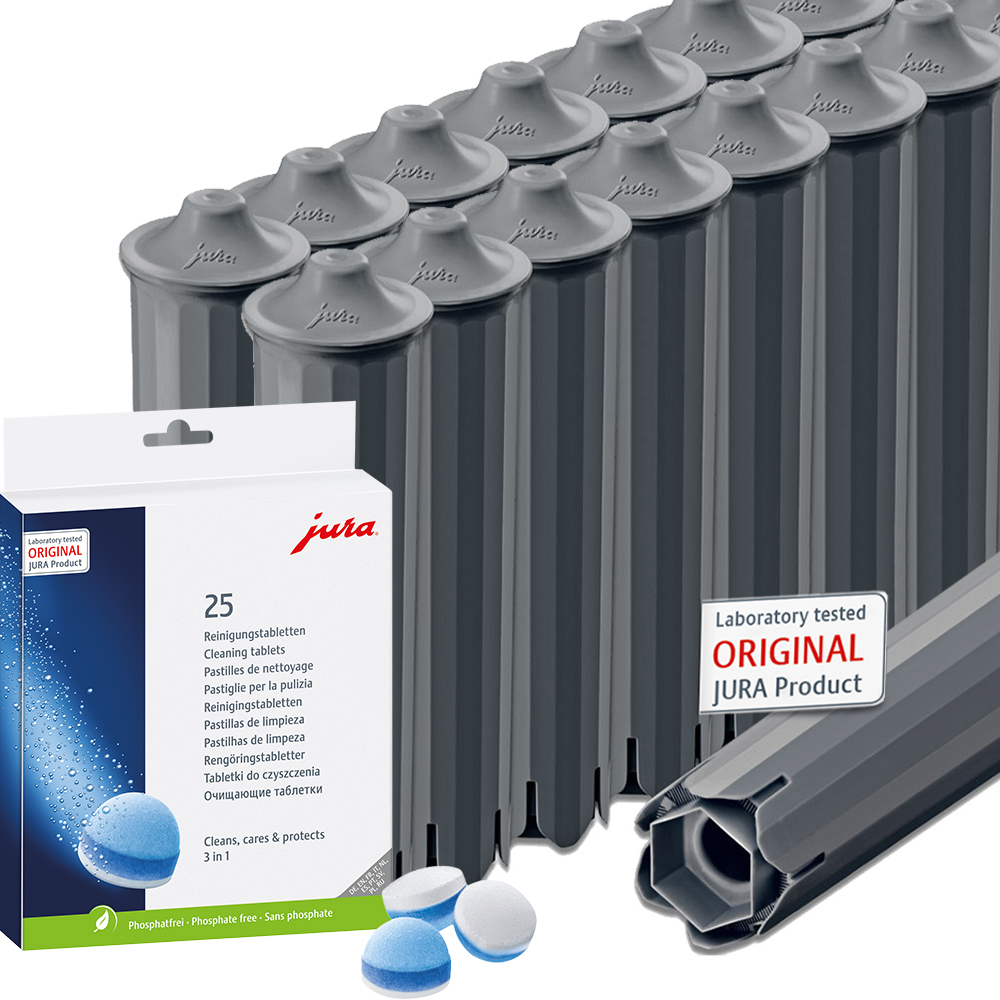 15 JURA CLARIS SMART+ (24233) / 25 Reinigungstabs (25045) 1 15 JURA CLARIS SMART+ (24233) / 25 Reinigungstabs (25045)