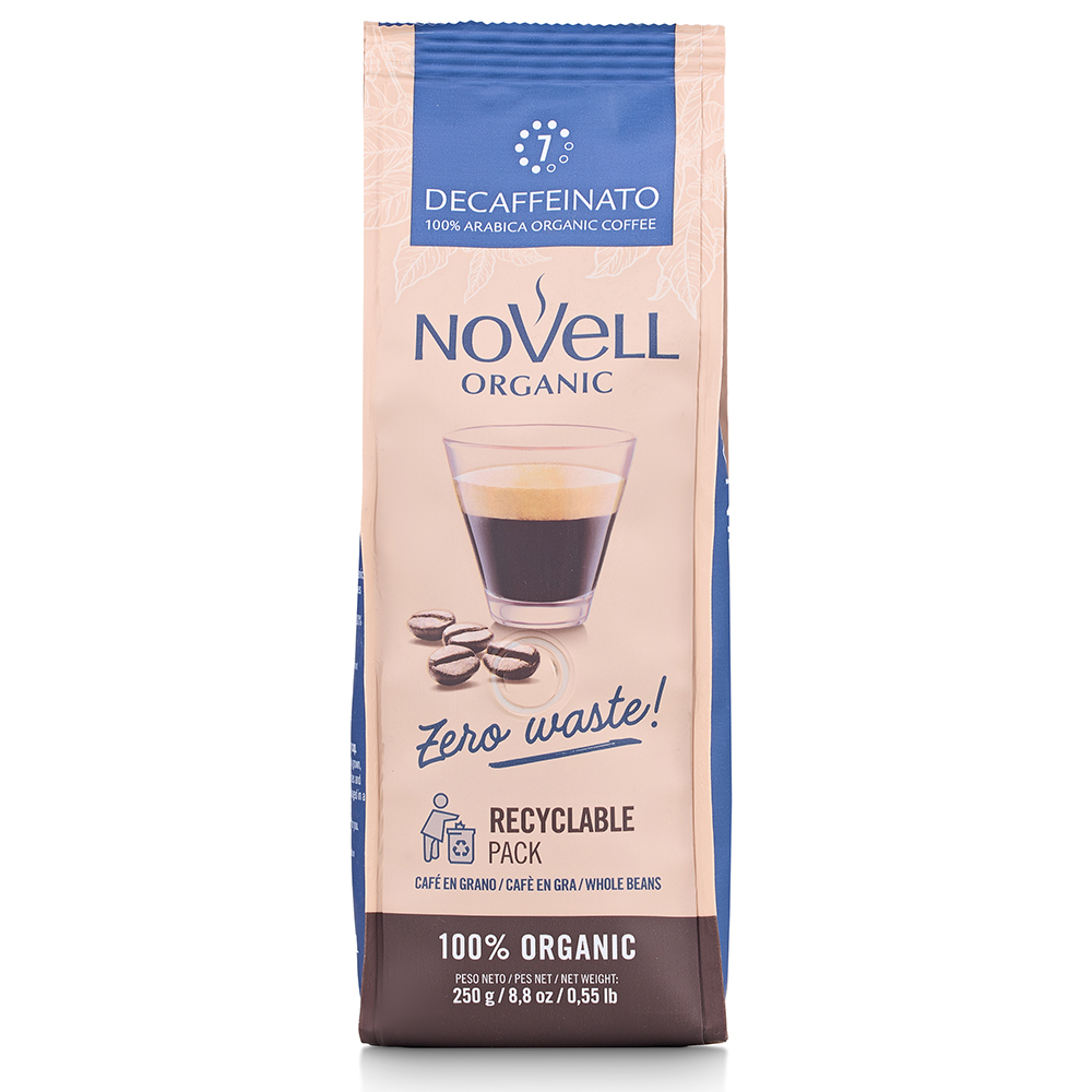 NOVELL Bio(Organic) Zero Waste Decaffeinato 250g 1 NOVELL Bio(Organic) Zero Waste Decaffeinato 250g
