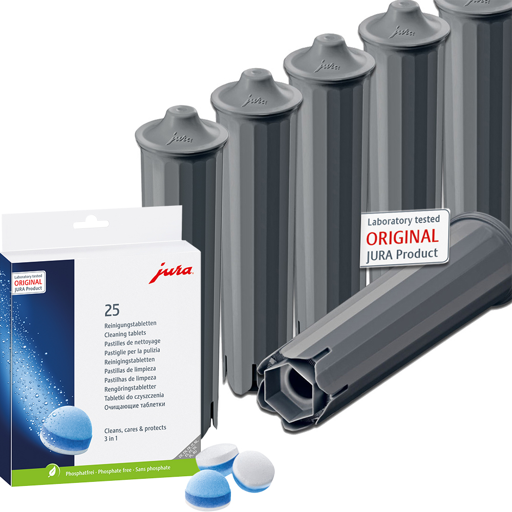6 JURA CLARIS SMART+ (24233) / 25 Reinigungstabs (25045) 1 6 JURA CLARIS SMART+ (24233) / 25 Reinigungstabs (25045)