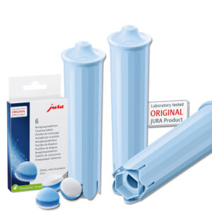 3 JURA CLARIS BLUE+ (24231) / 6 Reinigungstabs (24225)